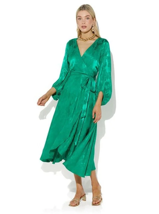 Emme Emerald Jacquard Dress