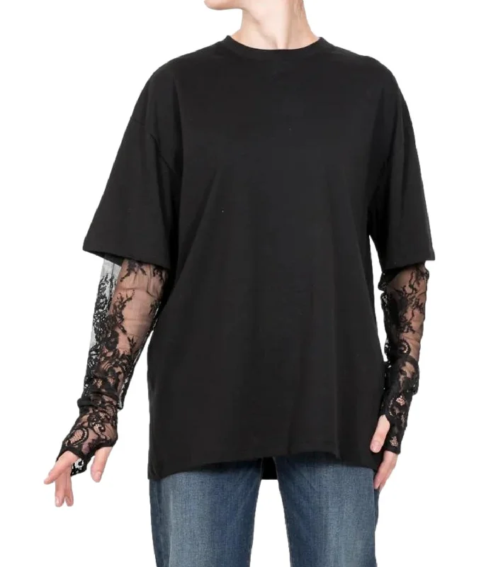 Vicolo t-shirt nera donna