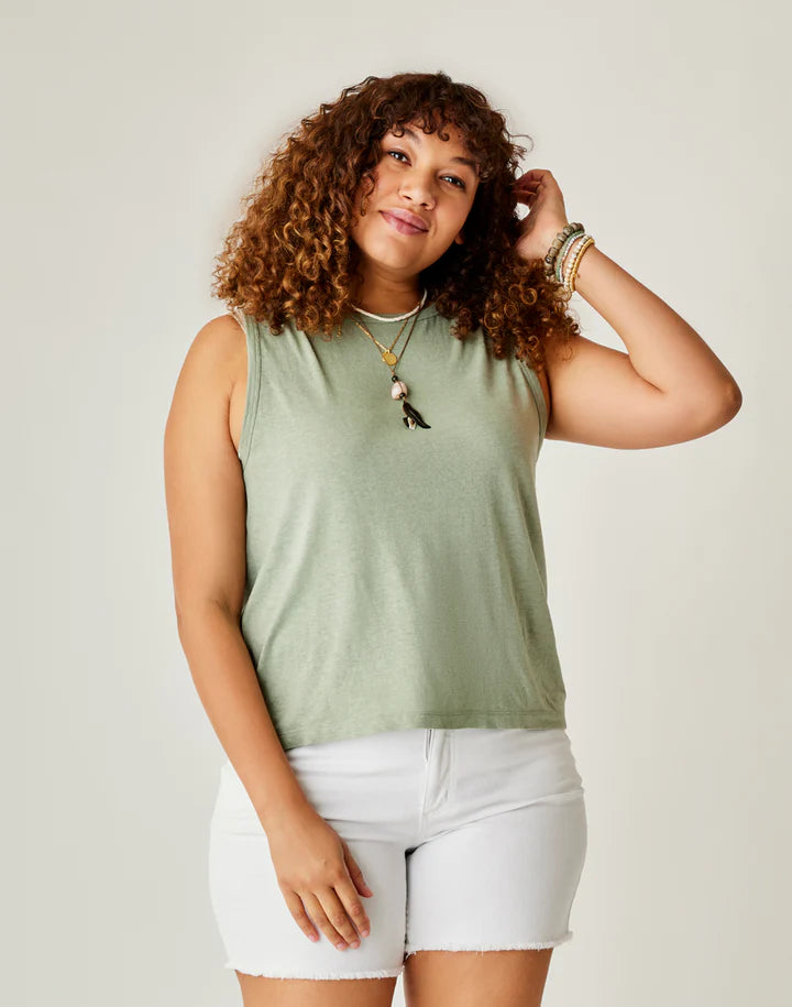 Women's Larisa Hemp Tank - Light Cilantro