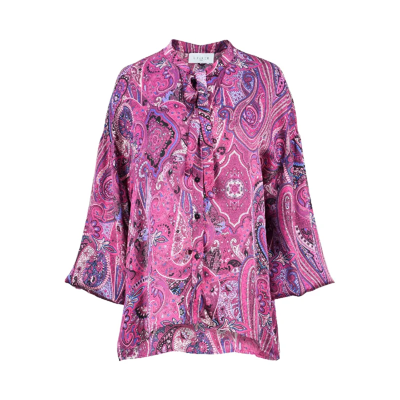 Gaelle Women's Multi-color Purple Shirt