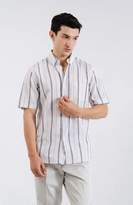 Half Sleeves Cotton Linen Shirt