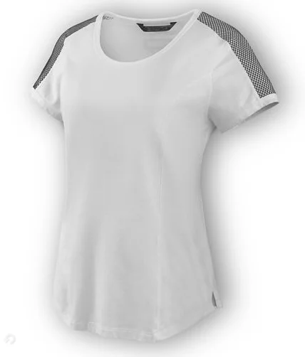 Harley-Davidson 3d Mesh Shoulder Women's Tee White H-D Moto Collection