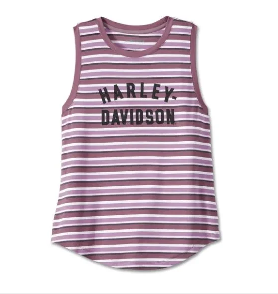 Harley-Davidson Women's Division Striped Tank - YD Stripe - Lavender Herb