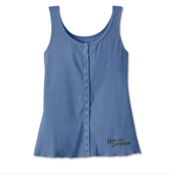 Harley-Davidson Women's Hometown Bar & Shield Fashion Tank - Colony Blue - 97456-23VW