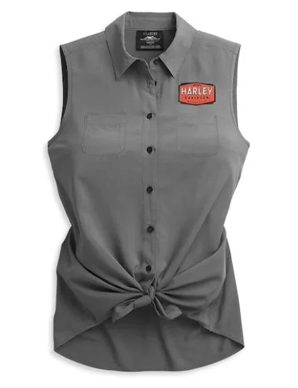 Harley-Davidson Women's Logo Tie Front Shirt