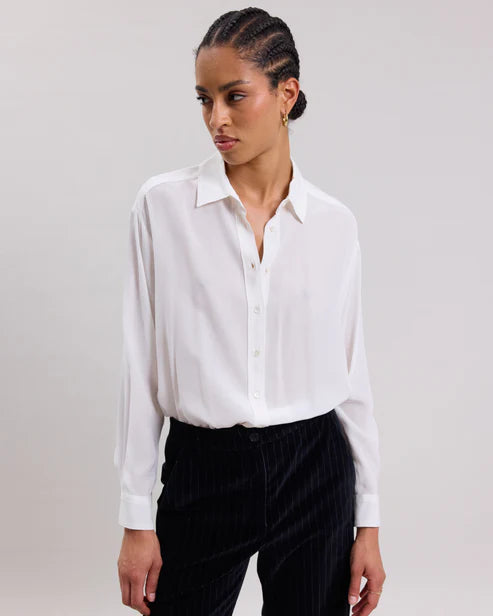 Hartford Cinema Silk Shirt in Raw White