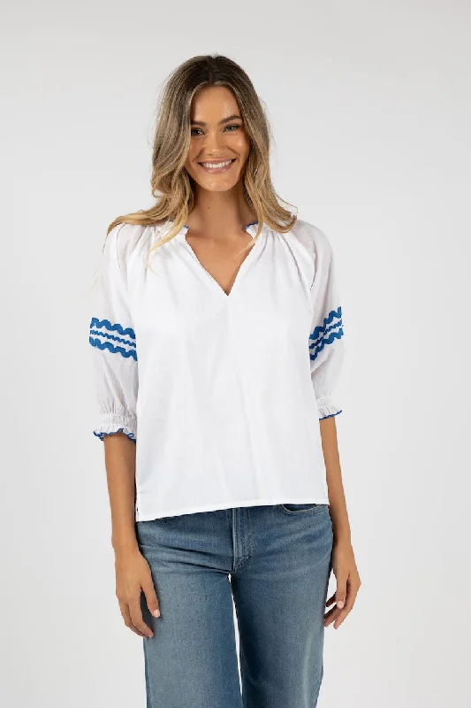 Humidity Ziggy Blouse - White