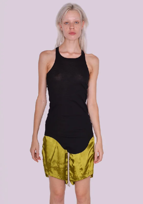 RICK OWENS WOMEN RP02C1101 MR BASIC RIB TANK BALCK