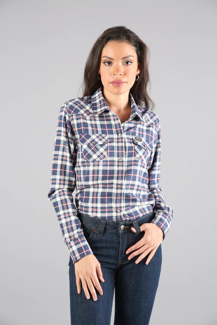 Kime's Ranch San Mateo Western Snap Flannel