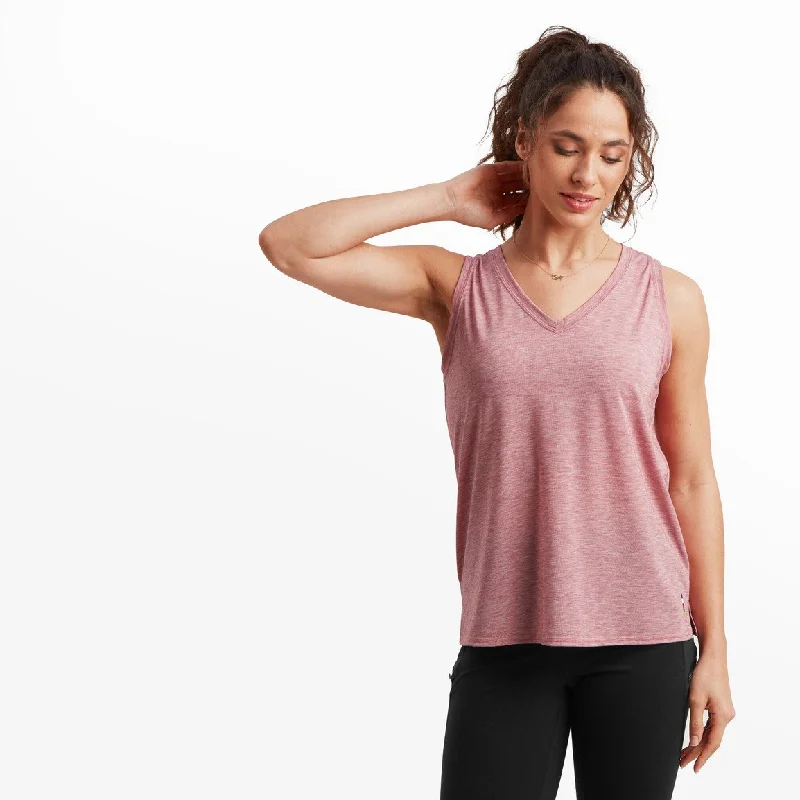 Women's Asha V-Neck Tank - Mineral Red