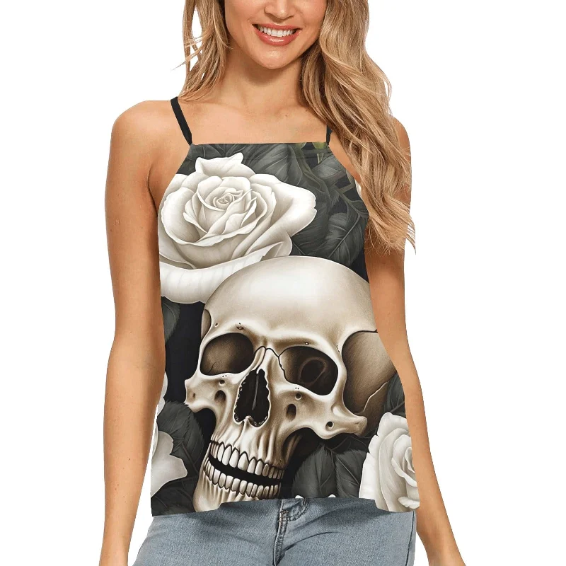 Skulls and Roses Women's Tank Top Loose Fit