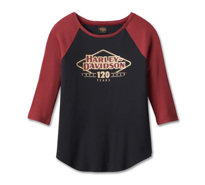 Women's 120th Anniversary Speedbird Diamond Knit Top - Colorblocked - Black Beauty - 96682-23VW