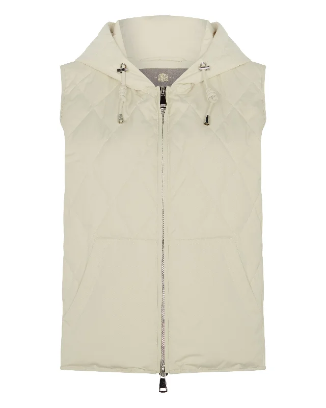 Women's Tara Down Gilet Cream White