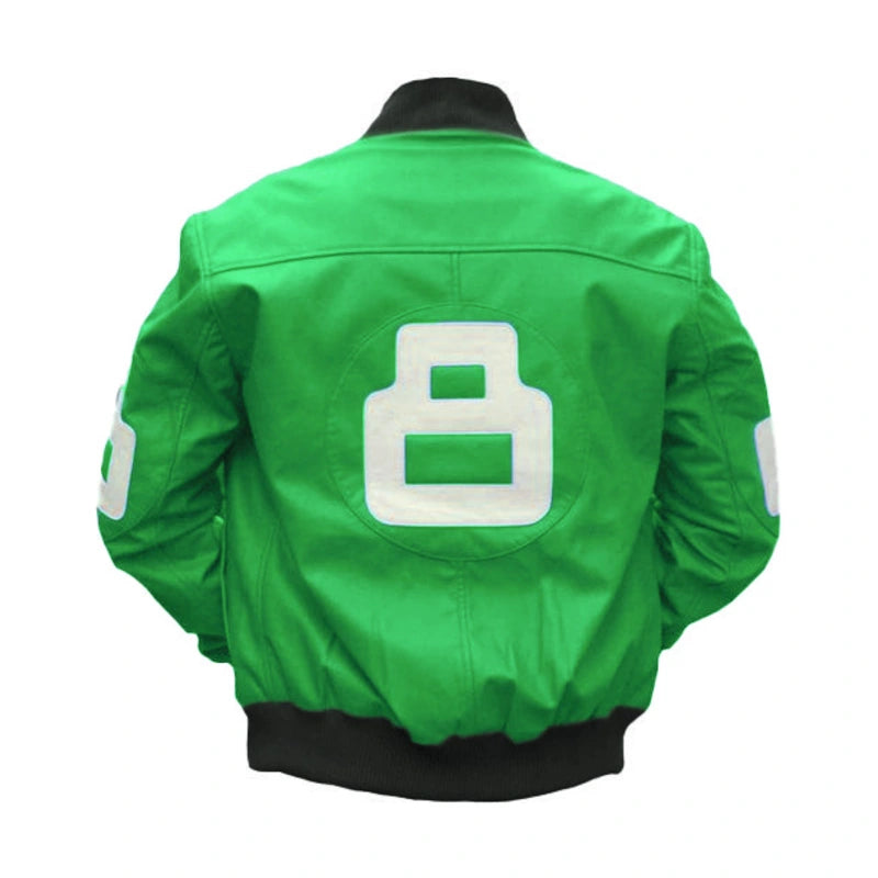 8 Ball Green Bomber Jacket