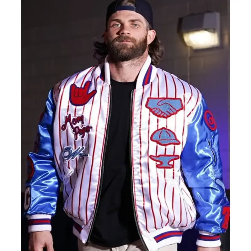 Bryce Harper Satin Bomber Jacket