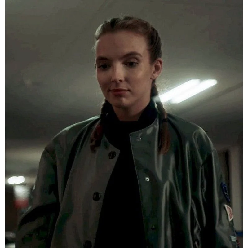 Killing Eve Jodie Comer Green Satin Jacket