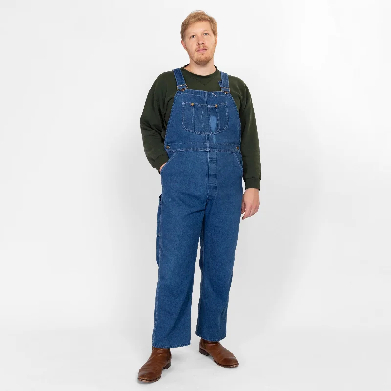 XL 70s 80s Sears Medium Wash Denim Overalls