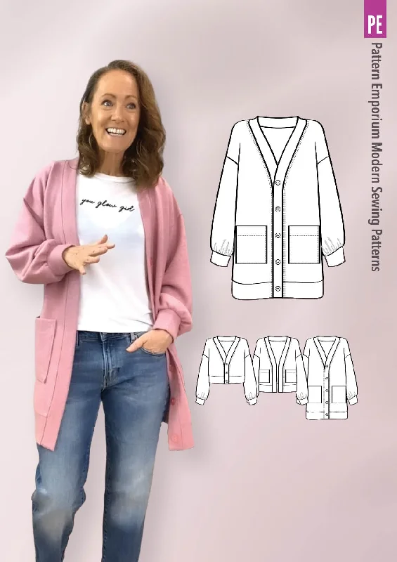 Grab A Cuppa Cardi | Oversized Cardigan Sewing Pattern