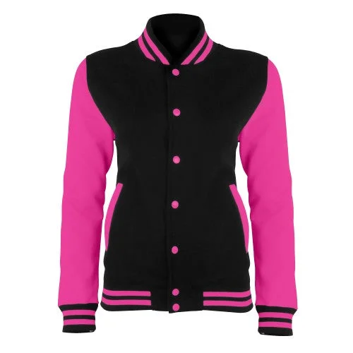 AWDis Just Hoods Womens/Ladies Electric Varsity Jacket