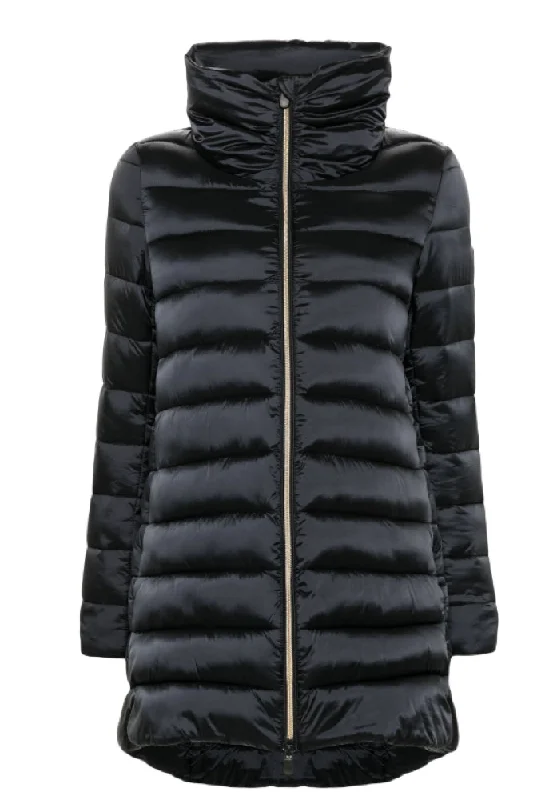 Save the Duck Women's Lydia 3/4 Puffer Coat, Black, 1