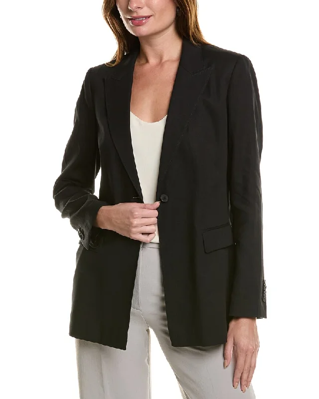 Lafayette 148 New York Single Button Tailored Blazer