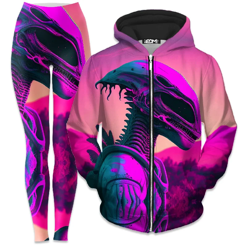 Dawn of a New Age Zip-Up Hoodie and Leggings Combo