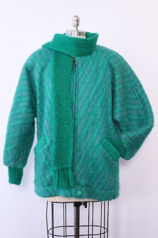 Donegal Fern Green Mohair Jacket S/M