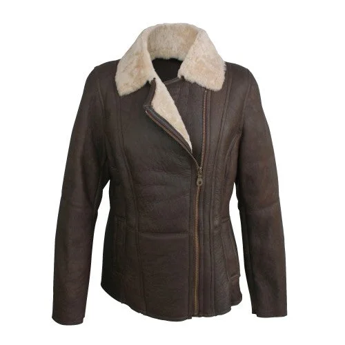 Eastern Counties Leather Womens/Ladies Celene Aviator Sheepskin Coat