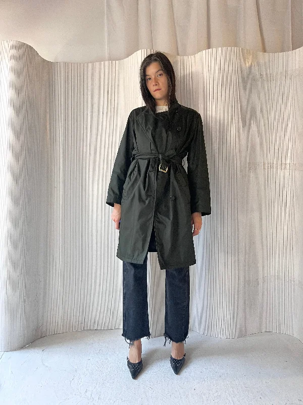 Prada Lined Nylon Belted Trench