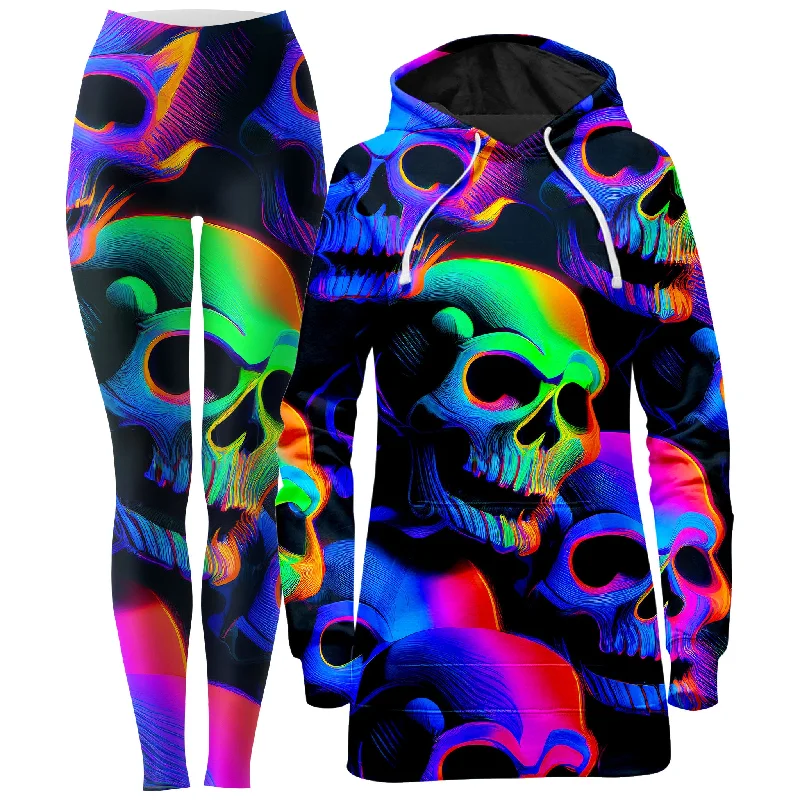 Psychedelic Nightmare Hoodie Dress and Leggings Combo